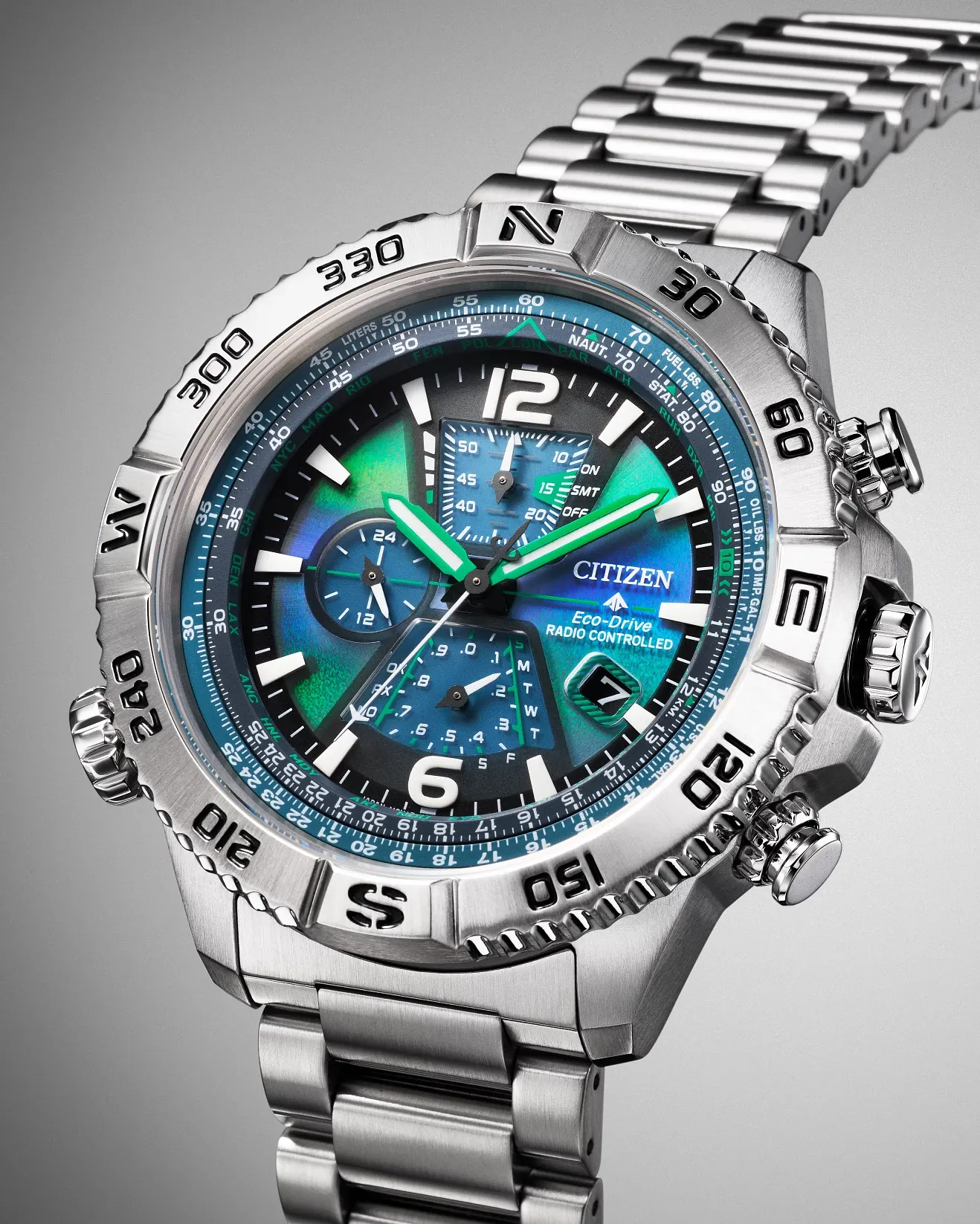 Promaster Navihawk A-T Blue Dial Stainless Steel Bracelet AT8220